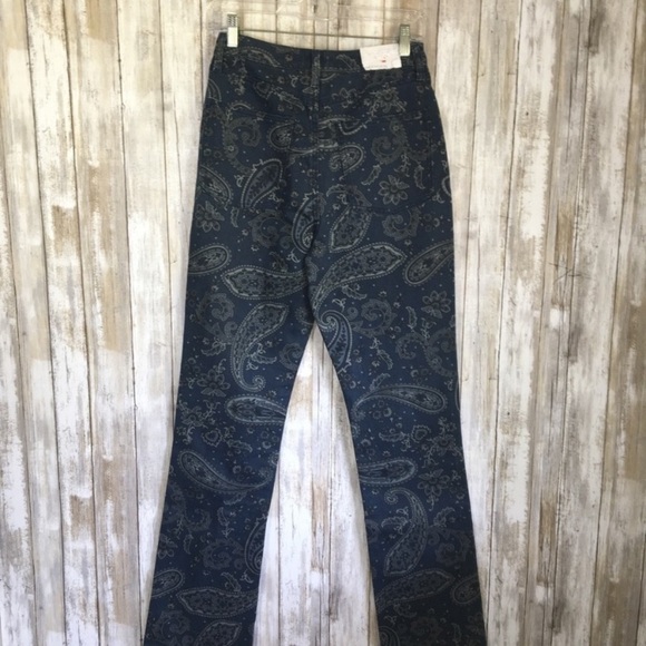 NWT WeWoreWhat The Icon Night Sky Paisley Straight Leg Jeans Boho - Picture 4 of 7